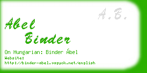 abel binder business card